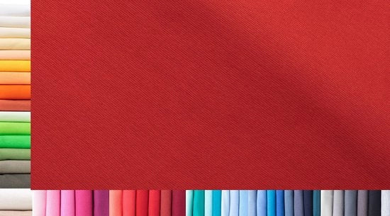 Tessuto a maglia XXL per metro | Doppio: 75 cm largo | Singolo: 150 cm largo | Colore: 21 Rosso | 0,75 m lungo | 96% cotone, 4% elastan | Jersey | 1buy3 | Prezzo base per metro quadrato: € 11,10