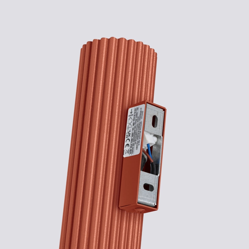 Lampada da parete KARBON 20 rosso ocra
