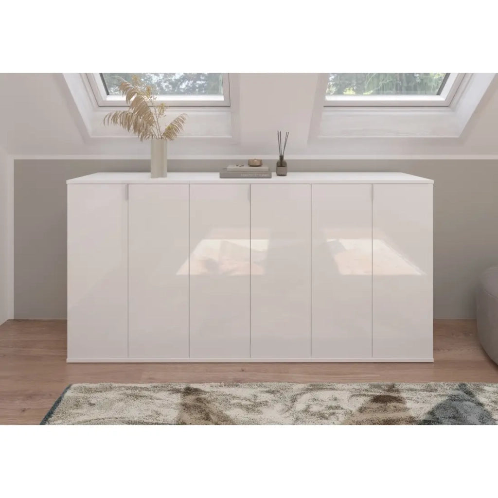 Mobile contenitore BODITE – 2 porte – Bianco lucido – Compatto e pratico