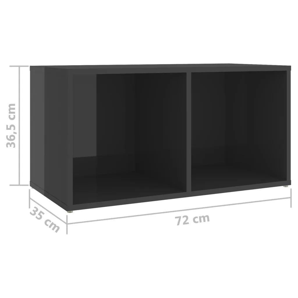 Set Mobili TV 6 pz-Set di 6 Credenza per TV Grigio Lucido in Legno Multistrato