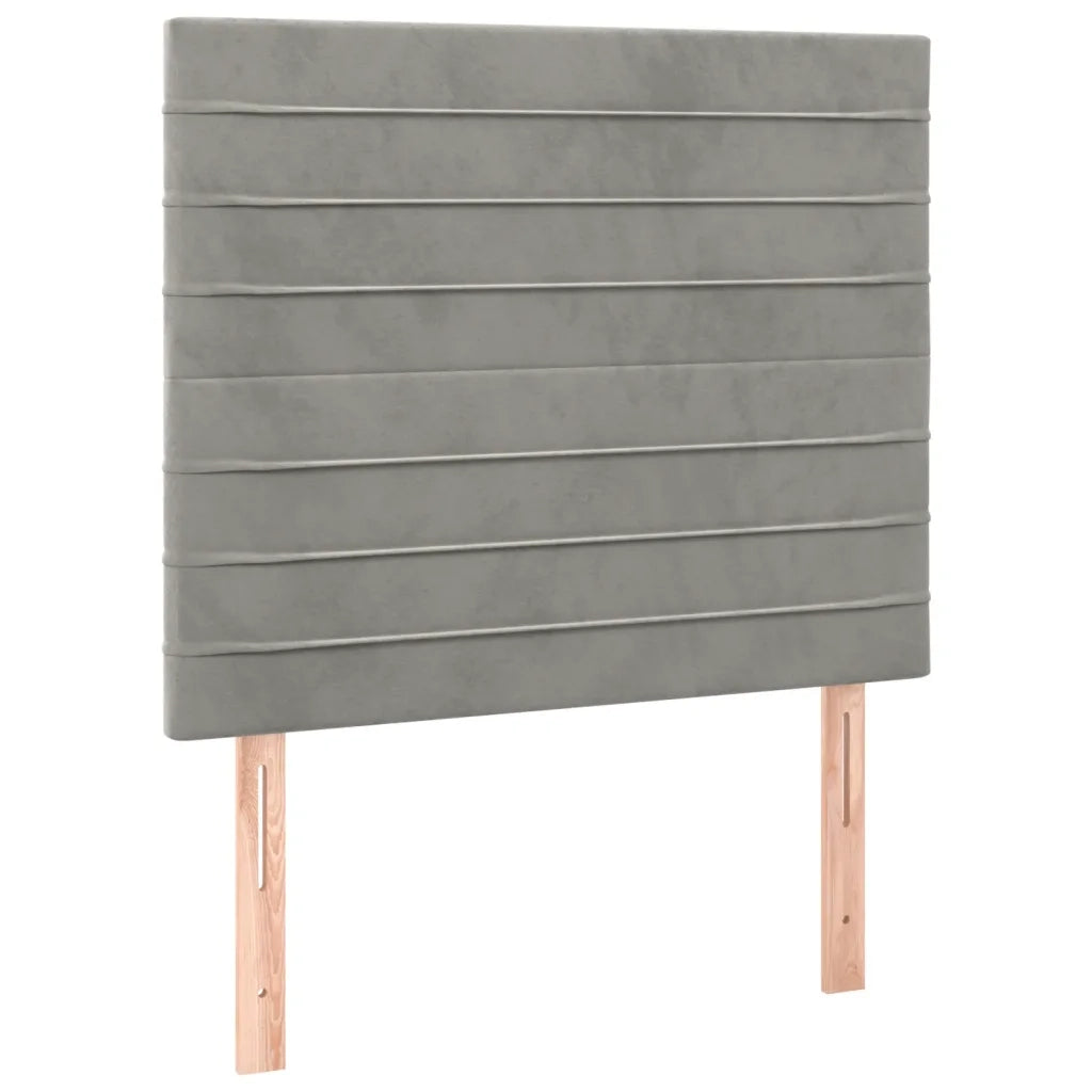 Testiera Grigio Chiaro 90x5x118/128 cm Velluto 3116508