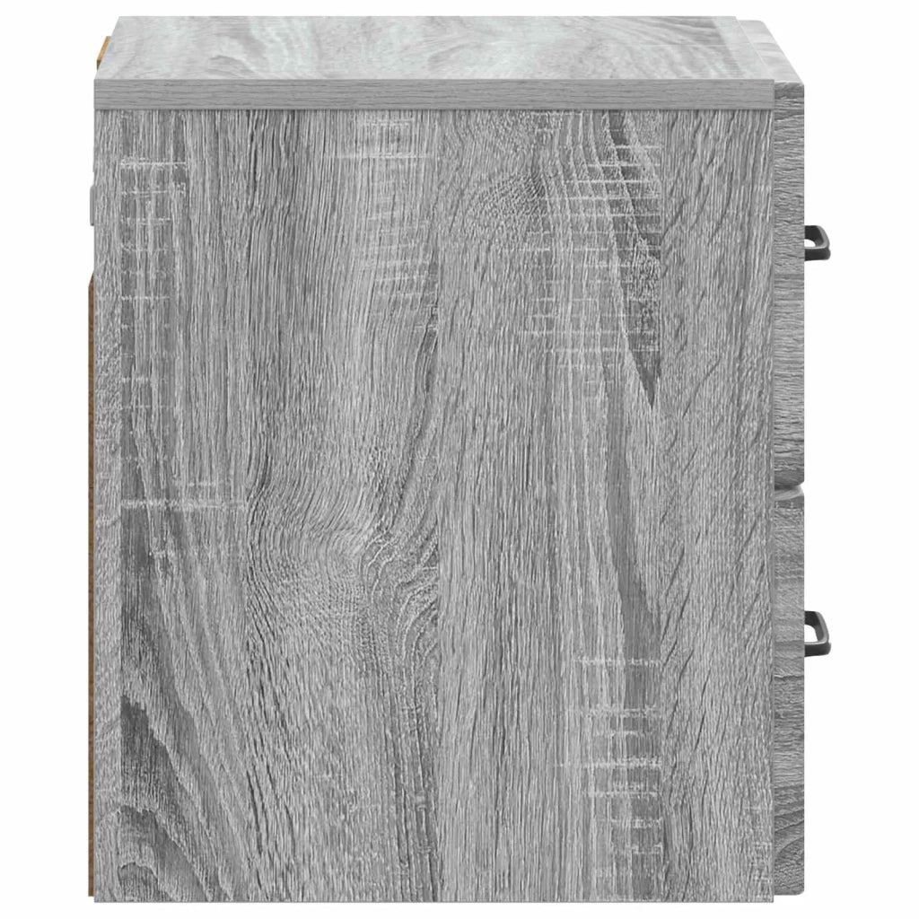Mobiletto da notte a muro 2 pz Grigio Sonoma 34,5 x 33 x 40 cm 899328
