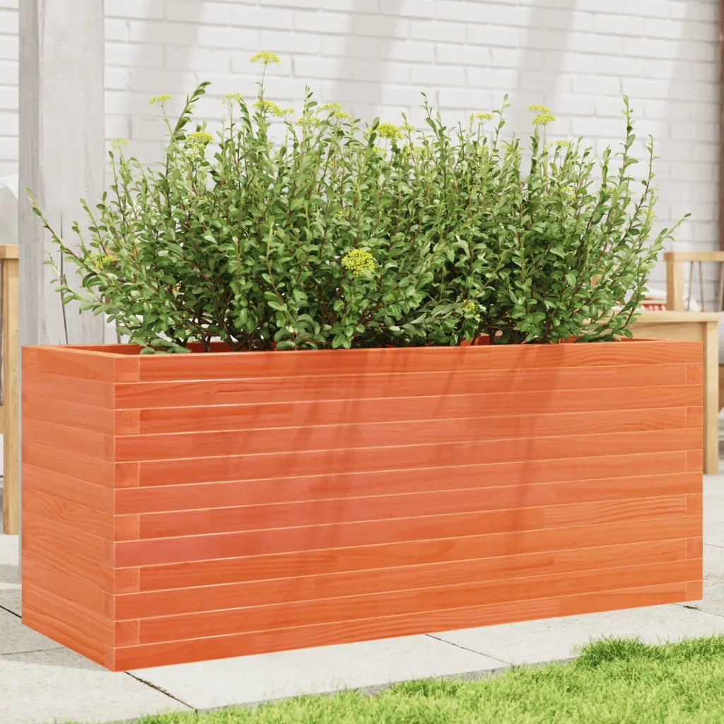 Fioriera | Cassetta per fiori | Vaso Giardino 110x40x45,5cm Legno Massello Pino