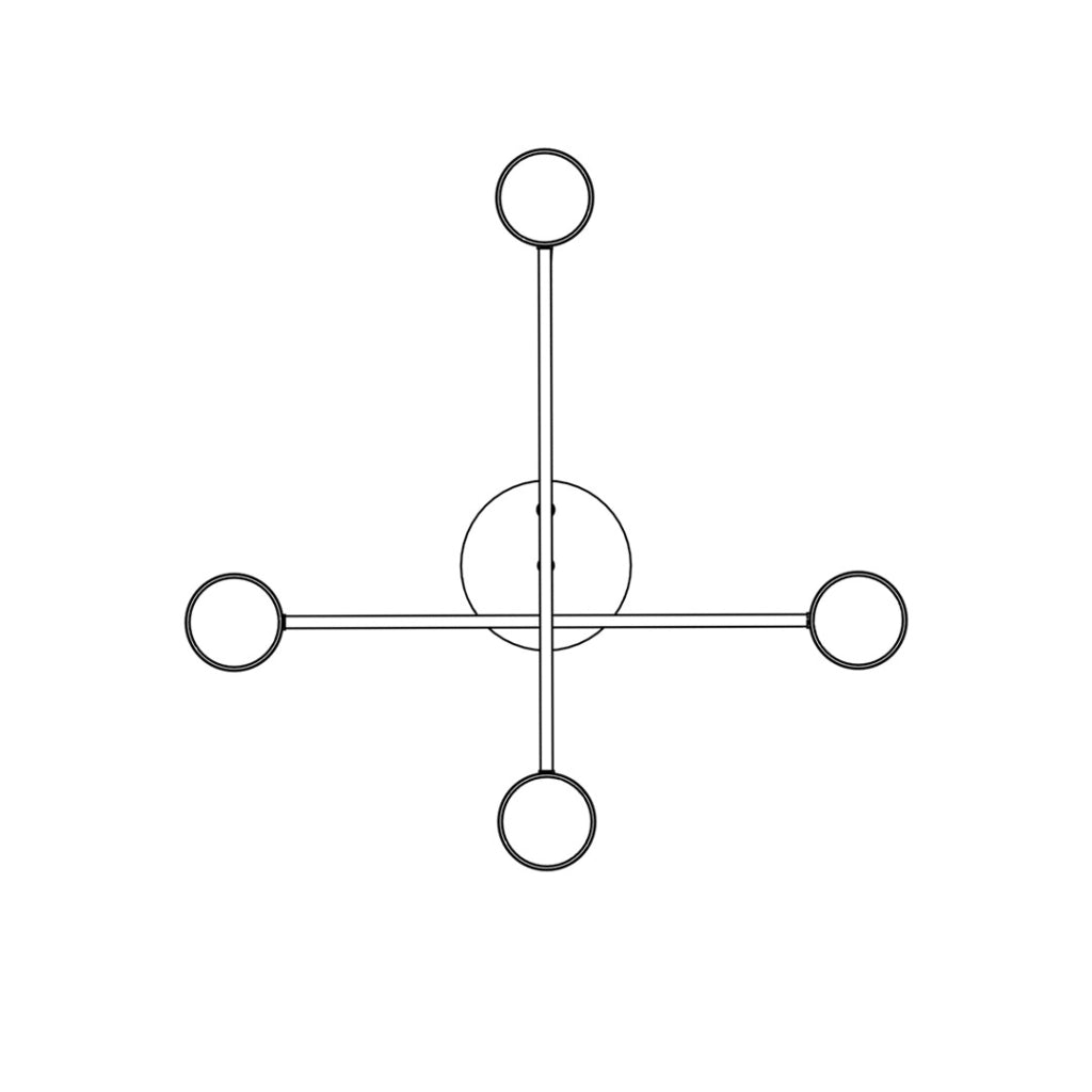 Plafoniera minimalista bianca HALO 60cm 4xGX53 Emibig