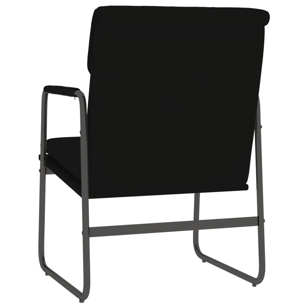 Poltrona | Sedia Lounge Nera 55x64x80 cm in Similpelle