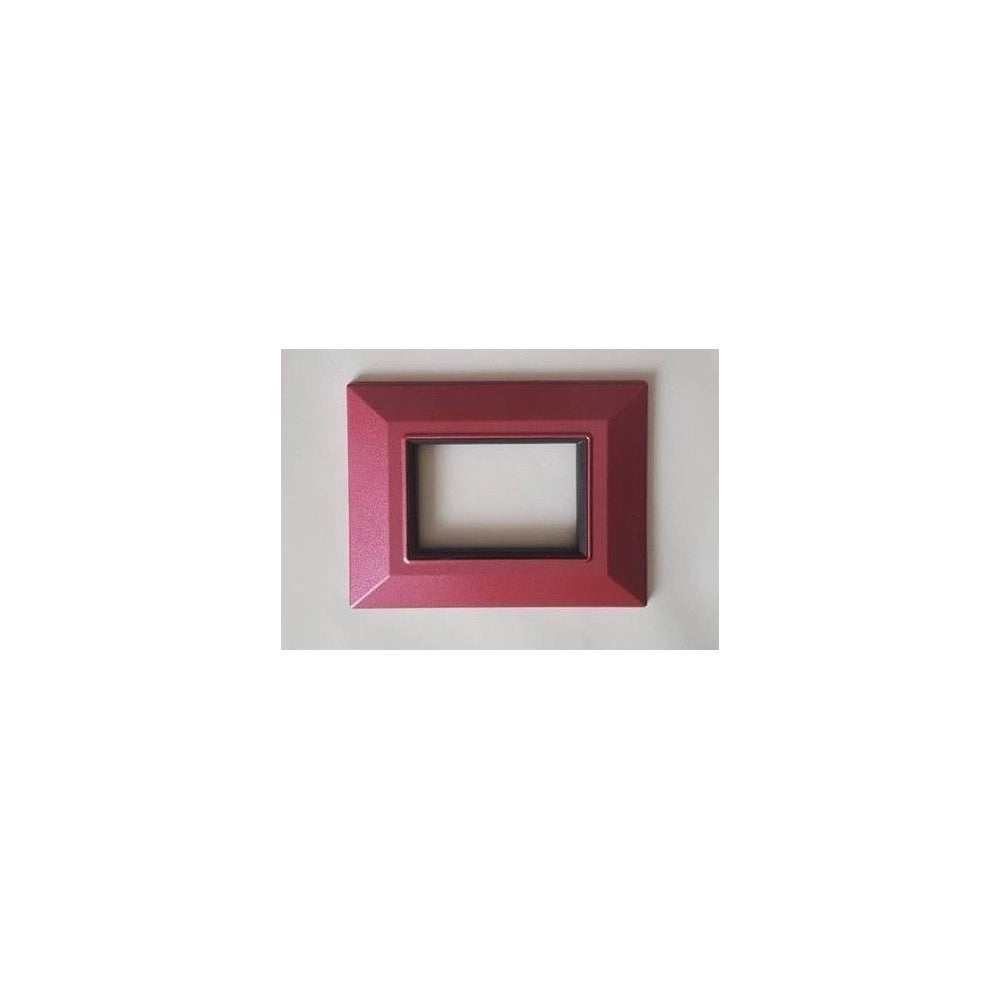 Trade Shop - Placca Placchetta Placchette Compatibili Per Serie Axolute Bticino Colorate Sq - Rosa Metallizzato -7 Fori     -