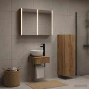 Set di Armadi da Bagno 4 pz Rovere Artigianale 3407382