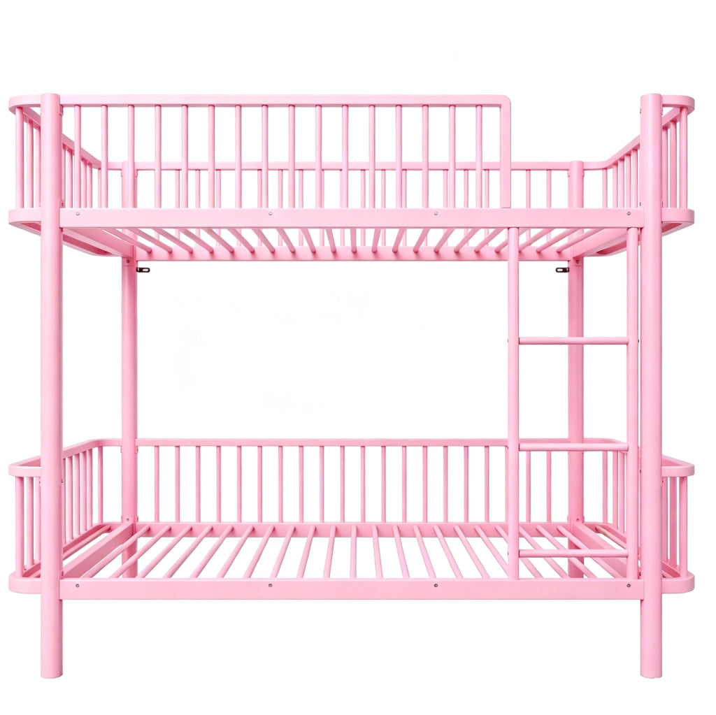 LETTO A CASTELLO 90x200 cm in Metallo Rosa