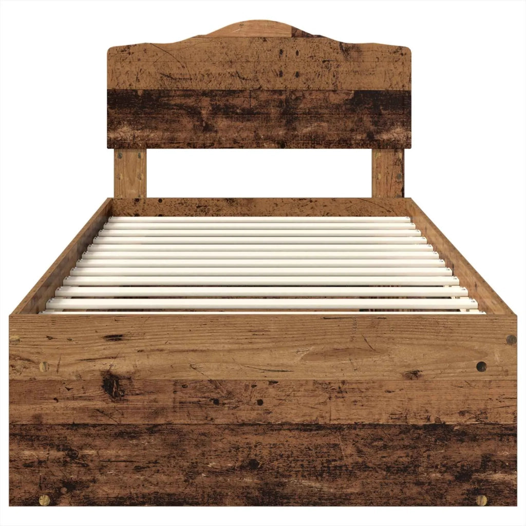 Struttura del letto-Giroletto Legno vecchio 90 x 190 cm Pino massello 368367