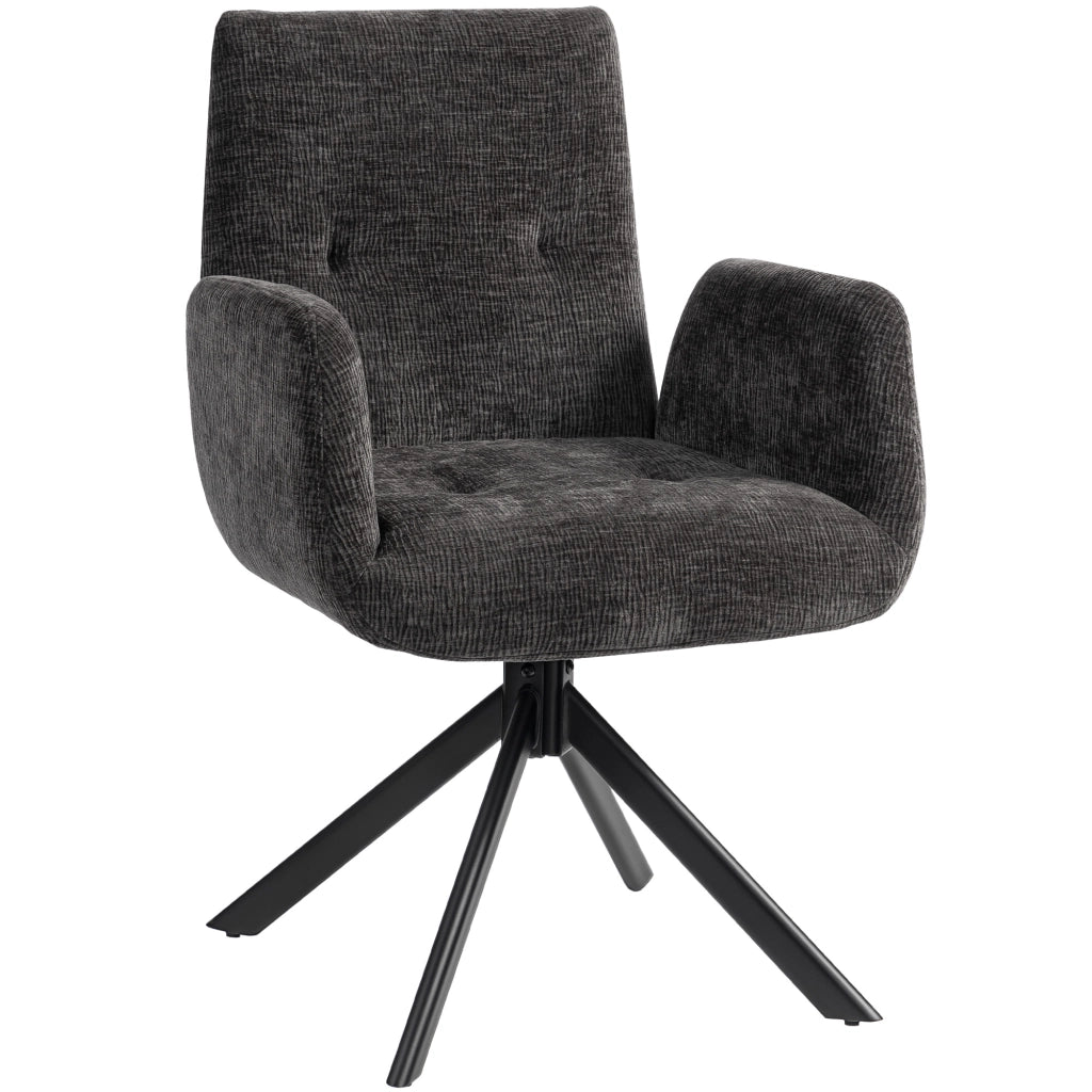 Poltrona girevole moderna imbottita ¨C Minimal ¨C nera