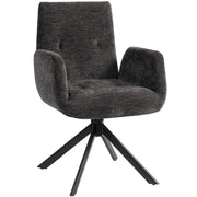 Poltrona girevole moderna imbottita ¨C Minimal ¨C nera