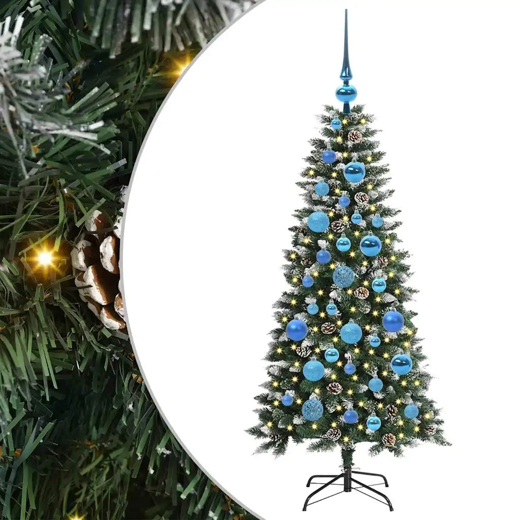 Albero di Natale artificiale con 150 LED Verde 120 cm 3395803