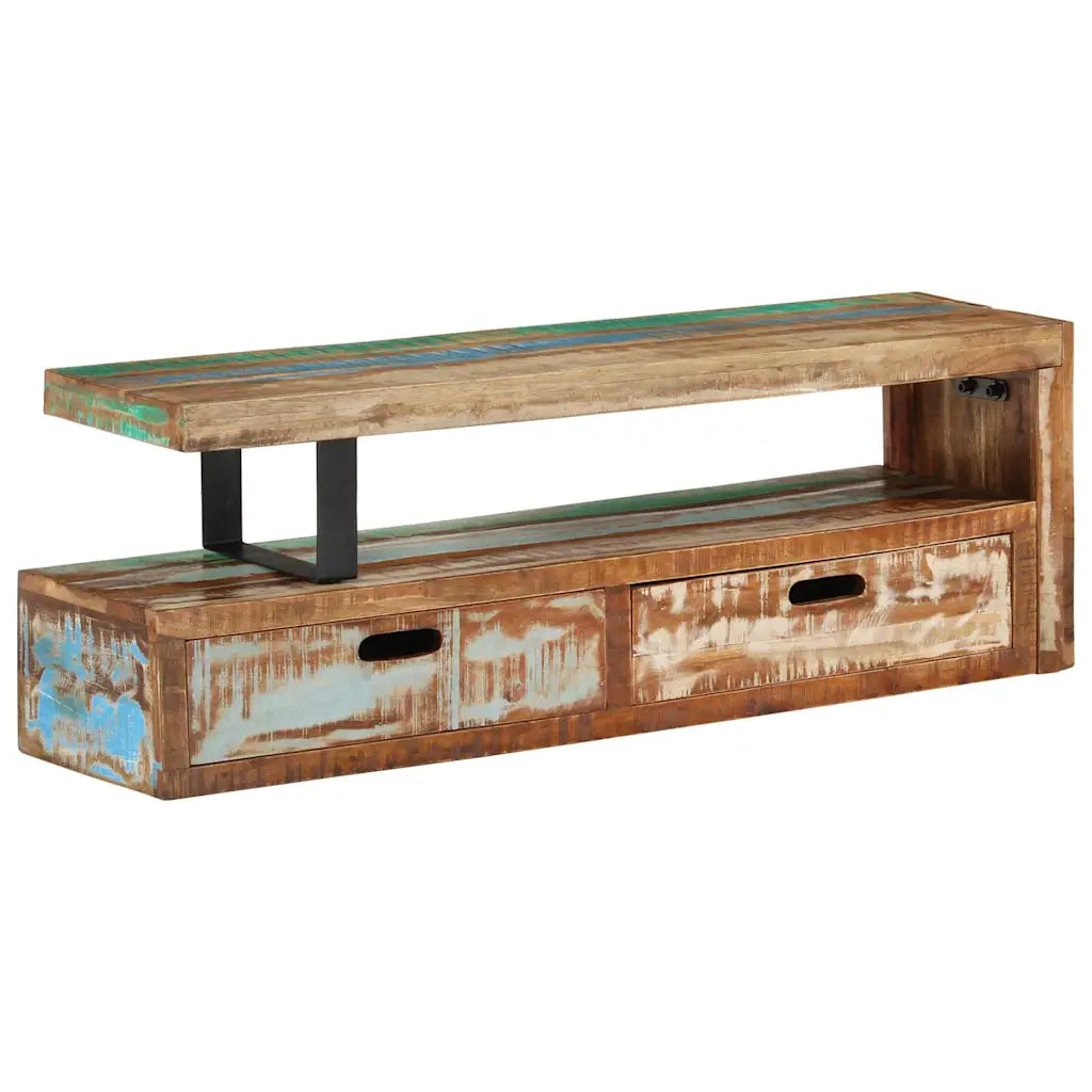 Mobile TV | Armadietto TV | Mobile Porta TV (118-200)x30x40 cm in Legno Massello di Recupero