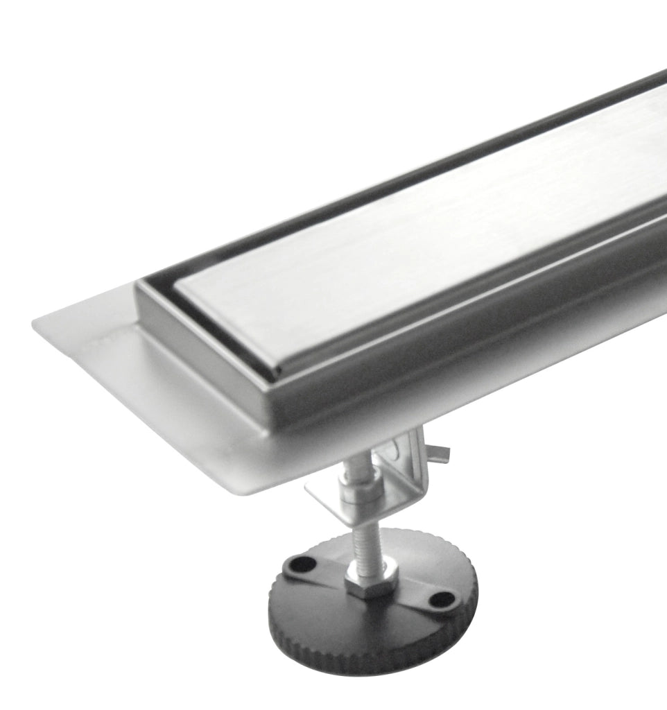 Canalina di scarico, doccia in acciaio inox, ispezionabile, piastrellabile Sicena Pavias 60x7cm (LxP)