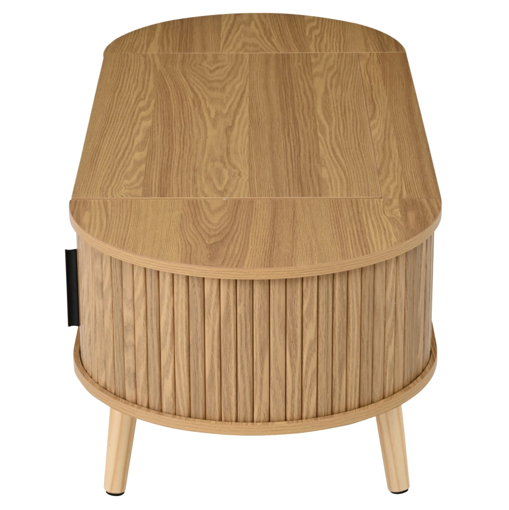 TAVOLO LIVING Regolabile 120x50x39,5 cm MDF Effetto Legno Naturale