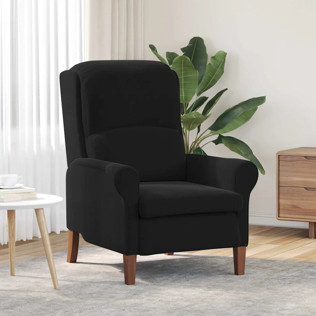 Poltrona | Sedia Relax Nero Velluto