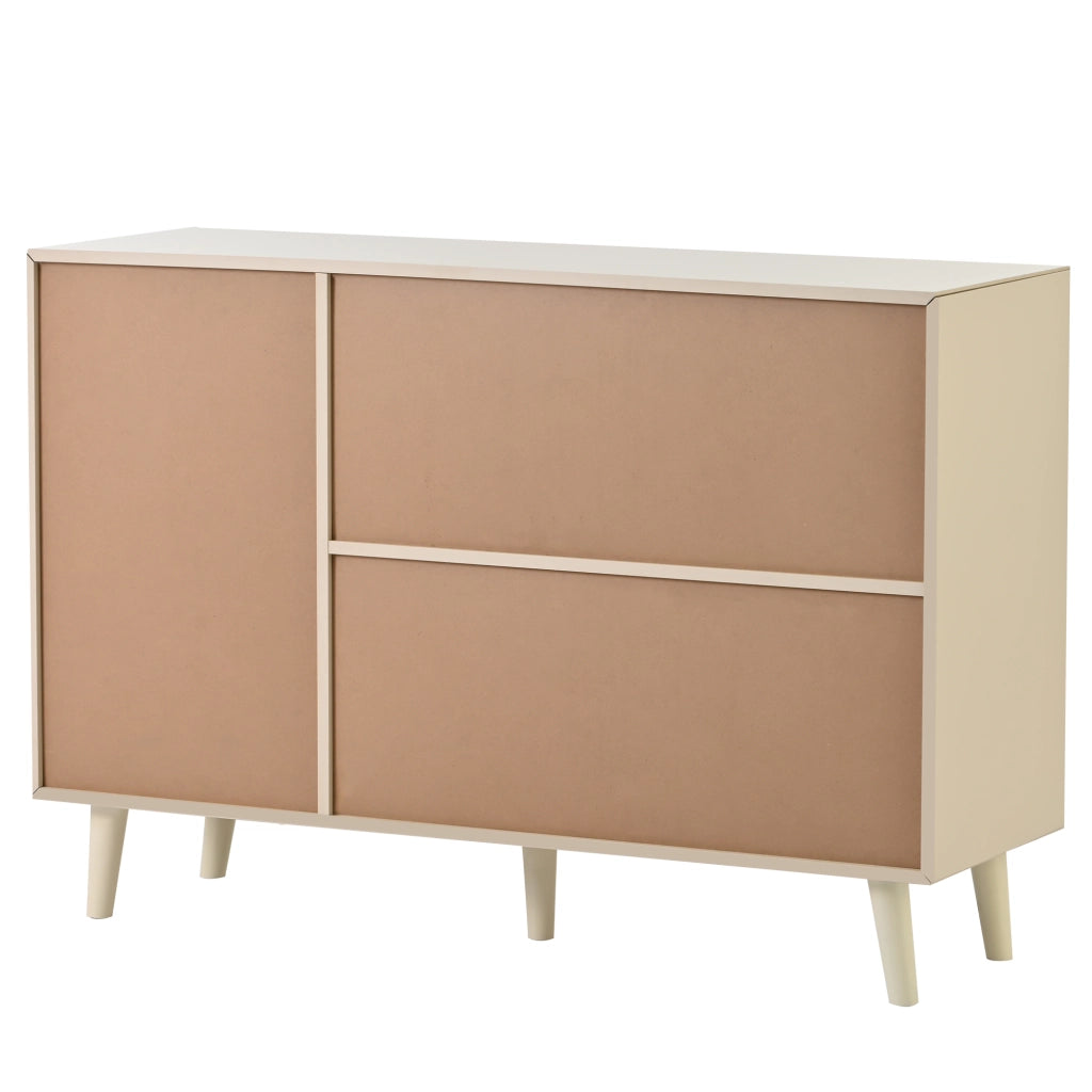 Credenza Porta TV con Ante e Cassetti ¨C Xylo ¨C Bianco Offwhite, 120 cm