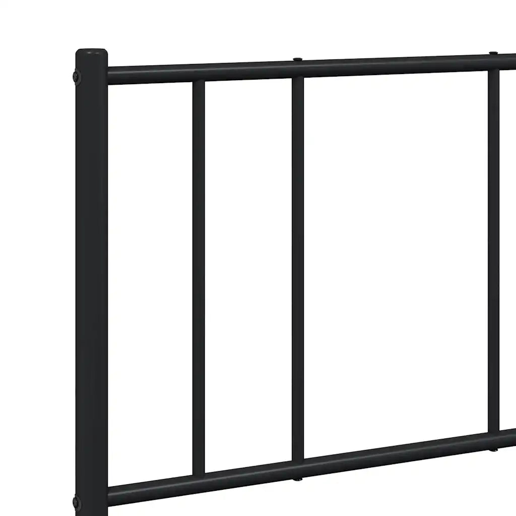 Giroletto con Testiera-Struttura Letto con testiera in Metallo Nero 120x200 cm 643415