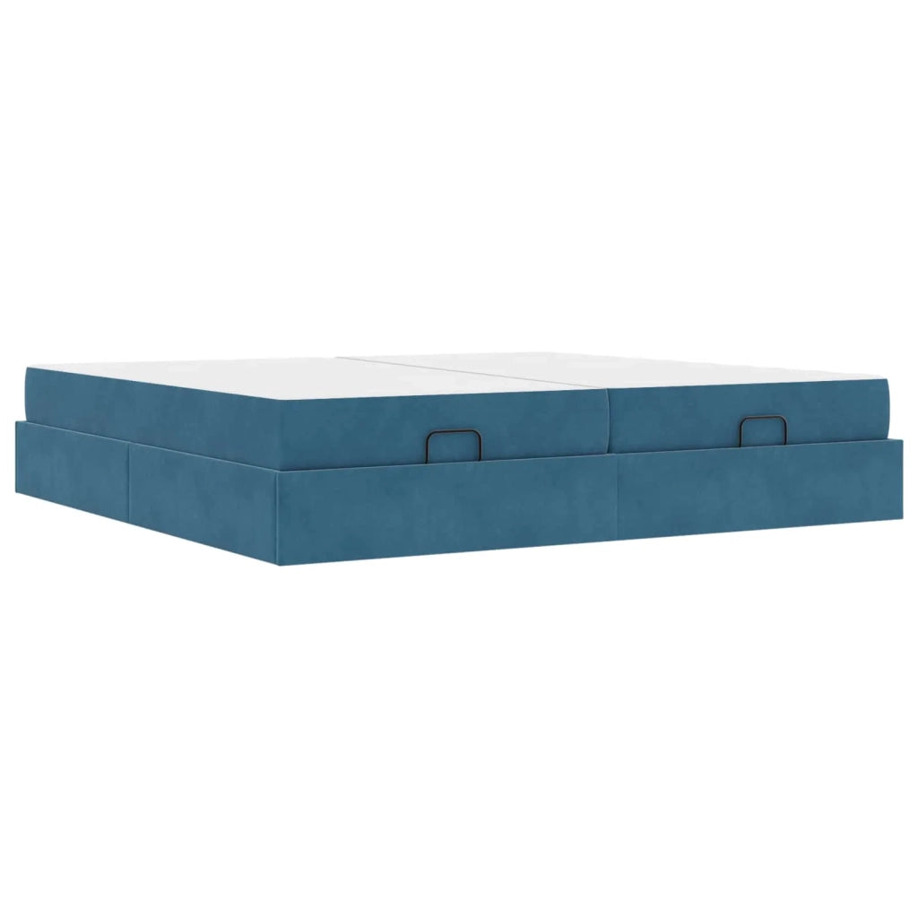 Struttura letto con materasso con materasso 2 pcs Blu Velluto 3399586
