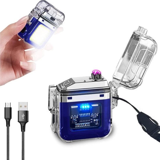Tasca per accendino a gas blu