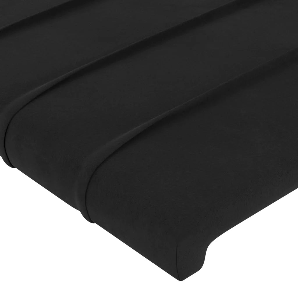 Letto matrimoniale | Letto per adulti | Giroletto senza Materasso Nero 140x200 cm in Velluto