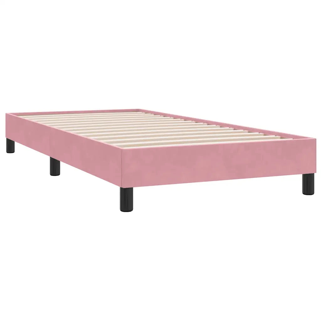 Giroletto a Molle senza Materasso Rosa 90x210 cm in Velluto 3315812