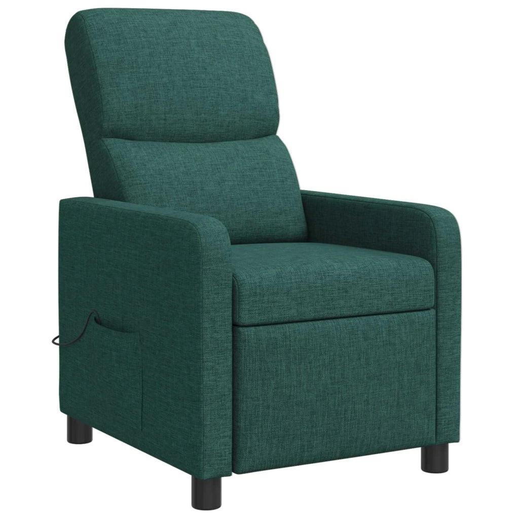Poltrona Massaggiante Verde Scuro Tessuto 42034834