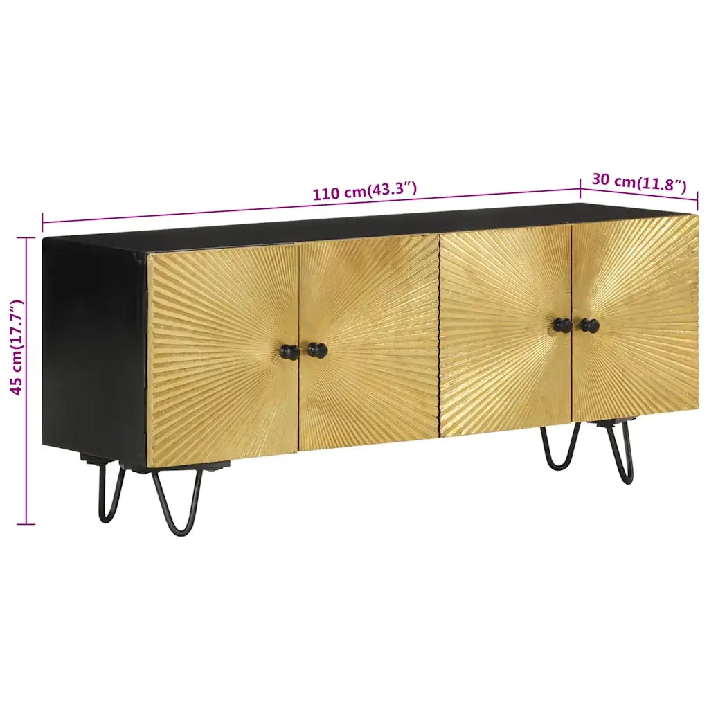 Mobile TV | Armadietto TV | Mobile Porta TV 110x30x45 cm in Legno Massello di Mango