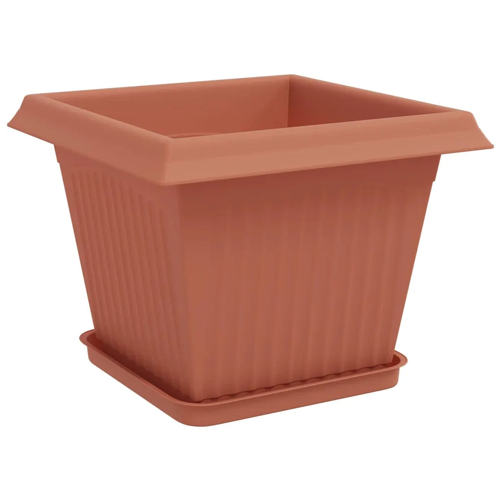 Vasi per Piante 6 pcs Rosso Mattone 28,5 x 28,5 x 22 cm 3403293