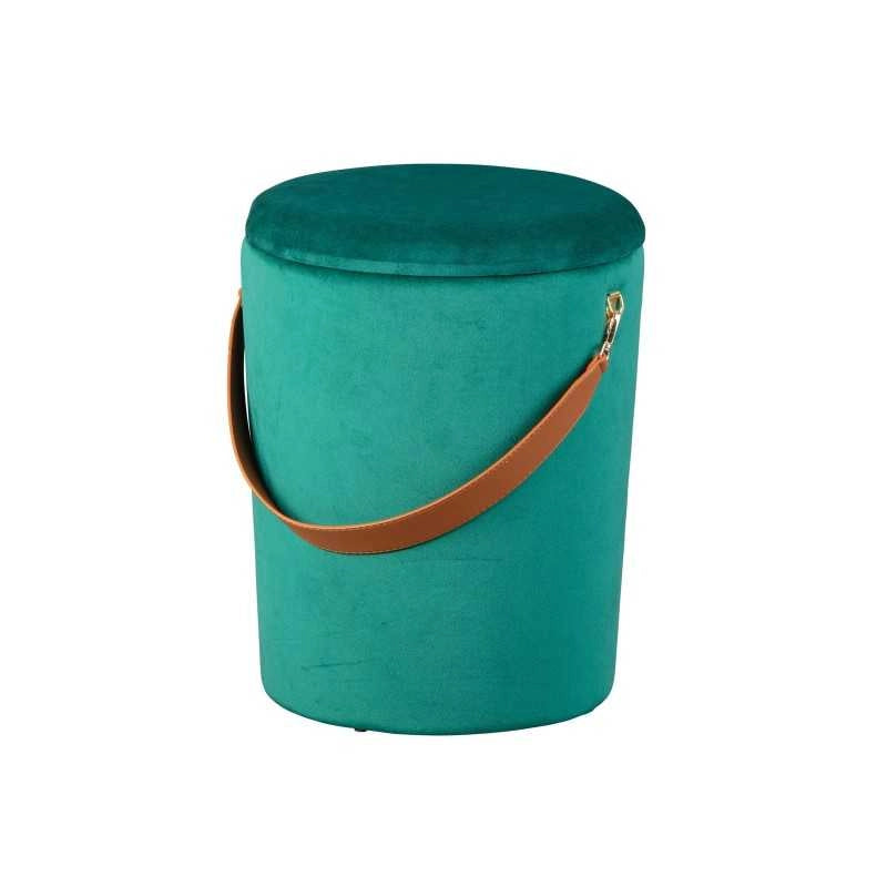Pouf secchiello Inter Link con contenitore e maniglia in ecopelle