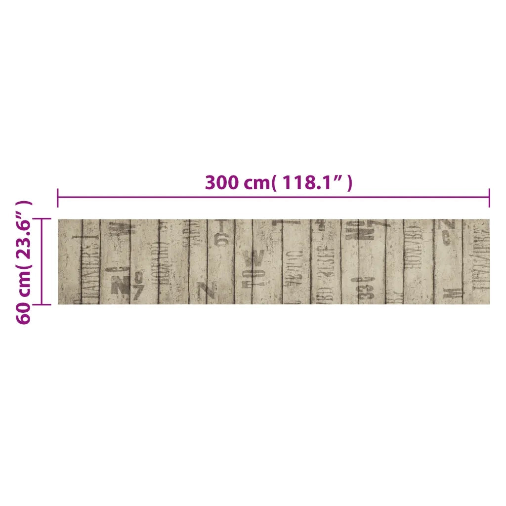 Tappeto da Cucina Lavabile Recinzione 60x300 cm in Velluto 4005640