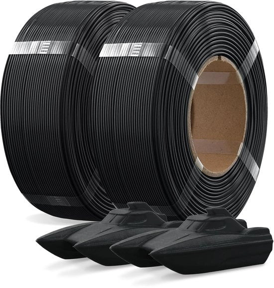 Filamento PETG 1,75 mm - 2 kg - Nero - Precisione Alta +/- 0,02 mm - Filamento per Stampante 3D