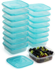 Contenitori alimentari 16 pezzi - BPA libero - contenitori a tenuta d'aria - resistente a microonde/ congelatore/lavastoviglie - 710 ml - resistente a temperature da -20 °C a 120 °C - contenitori per pasti