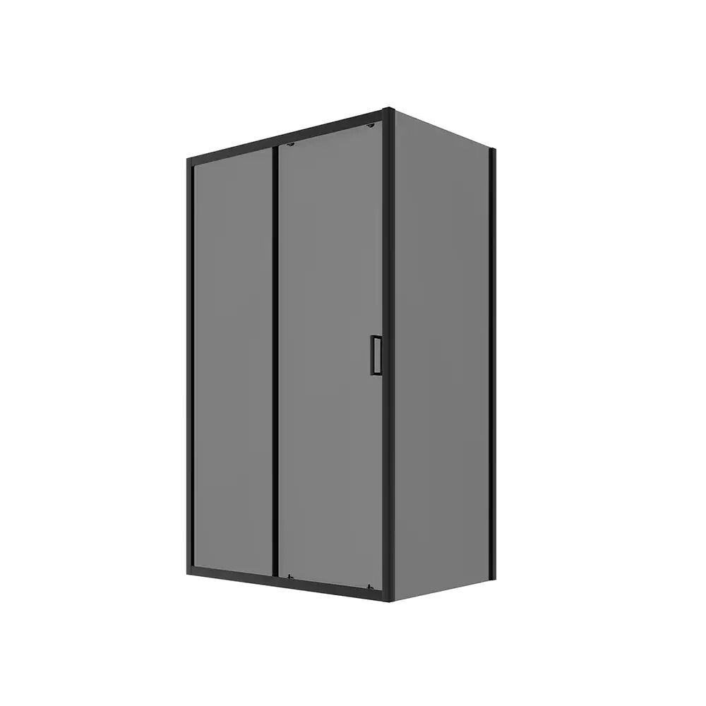 Box doccia 70x140 cm scorrevole vetro 6mm fumé profili nero opaco | Lipari