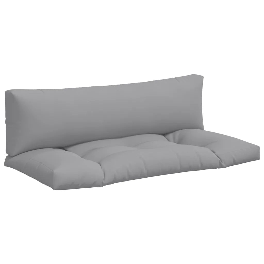 Cuscini per Pallet 2 pz Grigi in Tessuto 360923