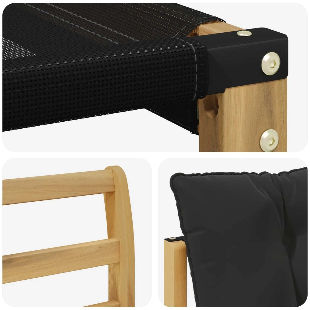 Set di divani da esterno 8 pz Bianco e Nero 3389766