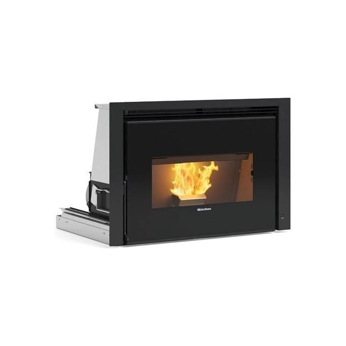 Extraflame 1283300 Comfort Inserto a pellet 12 kW rendimento 91,8% (81,4x55x63,6 cm) colore Nero