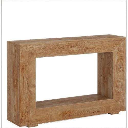 Consolle con spazio contenitore in pannello truciolare marrone stile rustico per ingresso e soggiorno