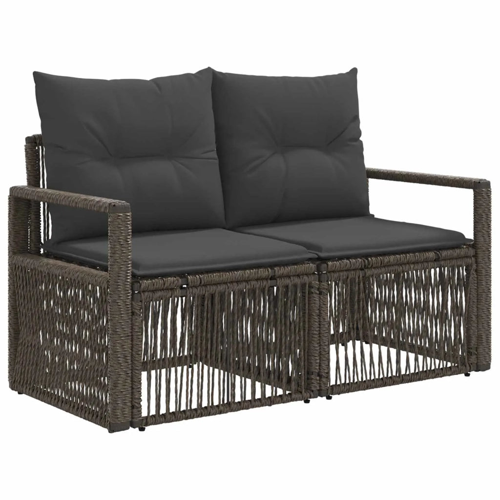 Set Divano da Giardino 11 pz Grigio polyrattan 3435761