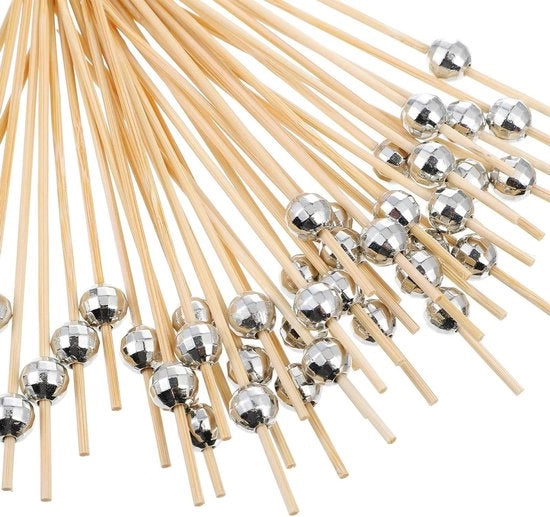 Cocktailprikkers per 100 pezzi per decorazioni di festa per vetro e formaggio per aperitivo e snack per festa di capodanno