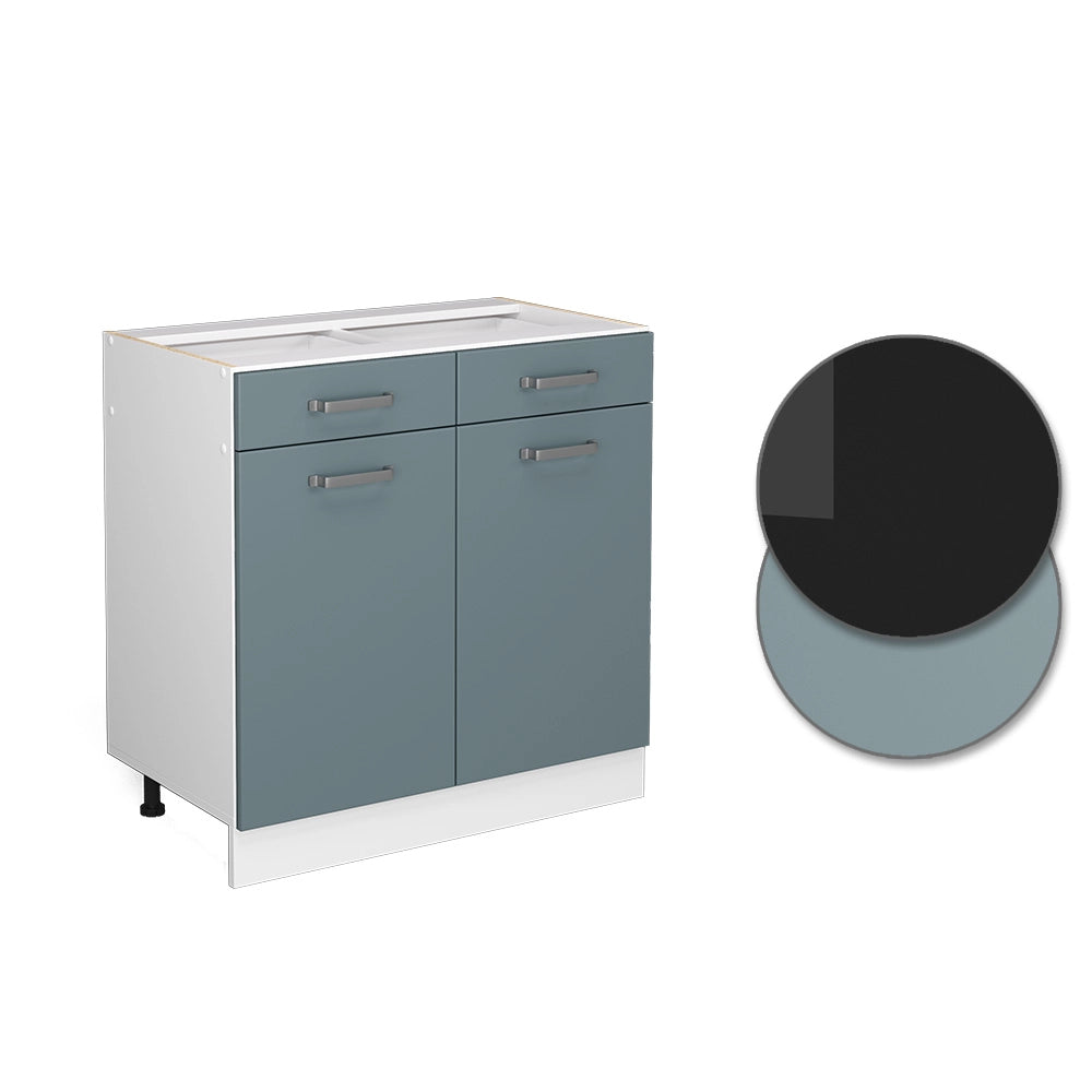 Vicco Mobiletto base per cucina Grigio-blu 80 cm , PL Antracite