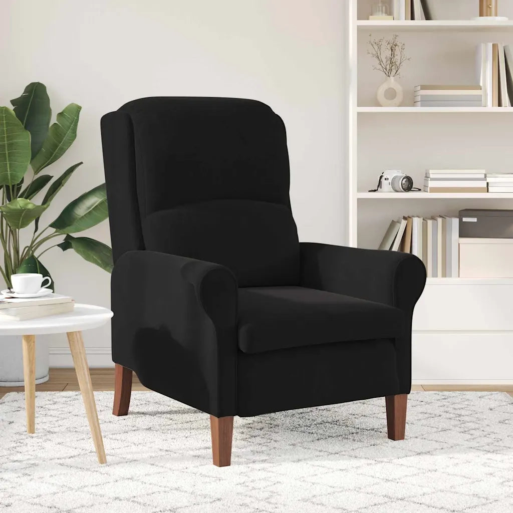Poltrona | Sedia Relax Nero Velluto