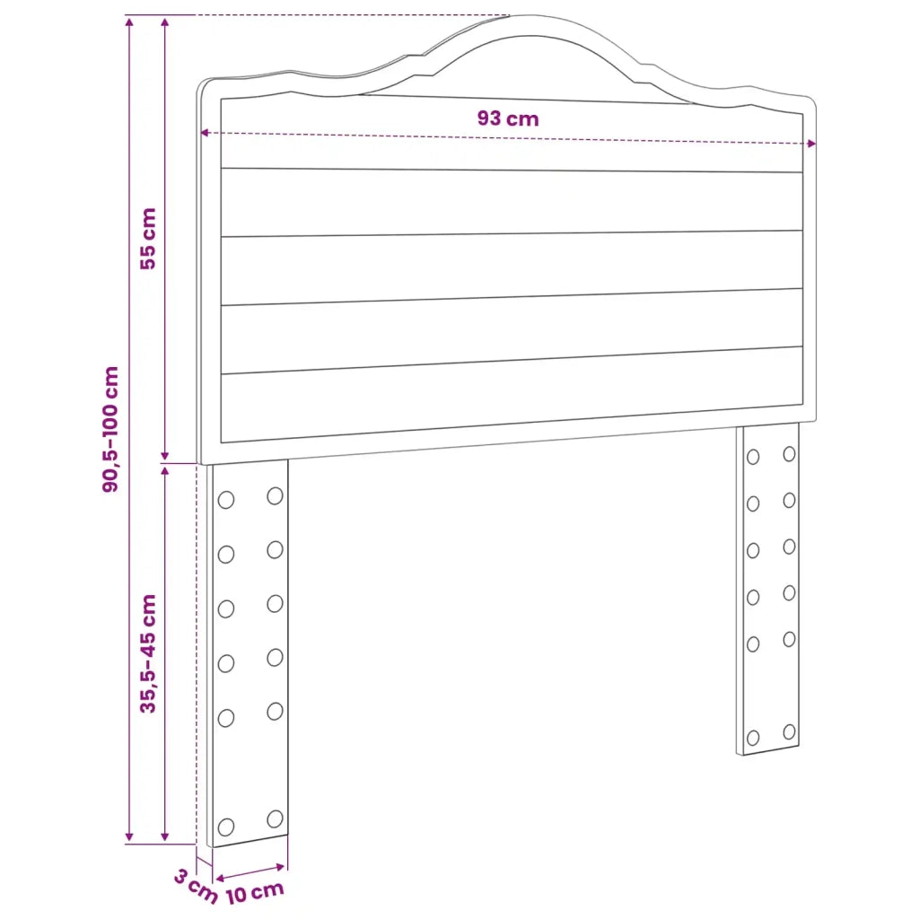 Testiera Grigio cemento Legno ingegnerizzato 888048
