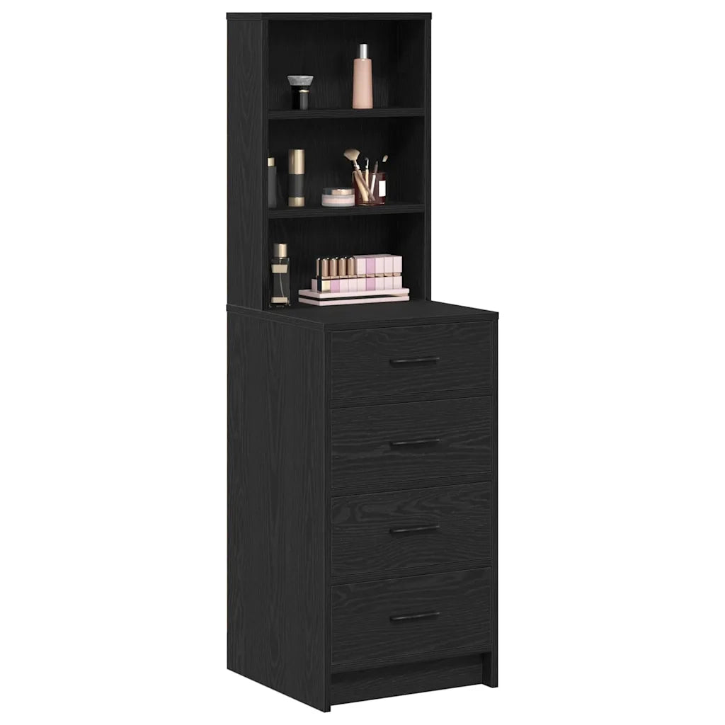 Credenza | Madia | Buffet da pranzo | Armadio da pranzo Rovere nero 40 x 41 x 135 cm Legno multistrato