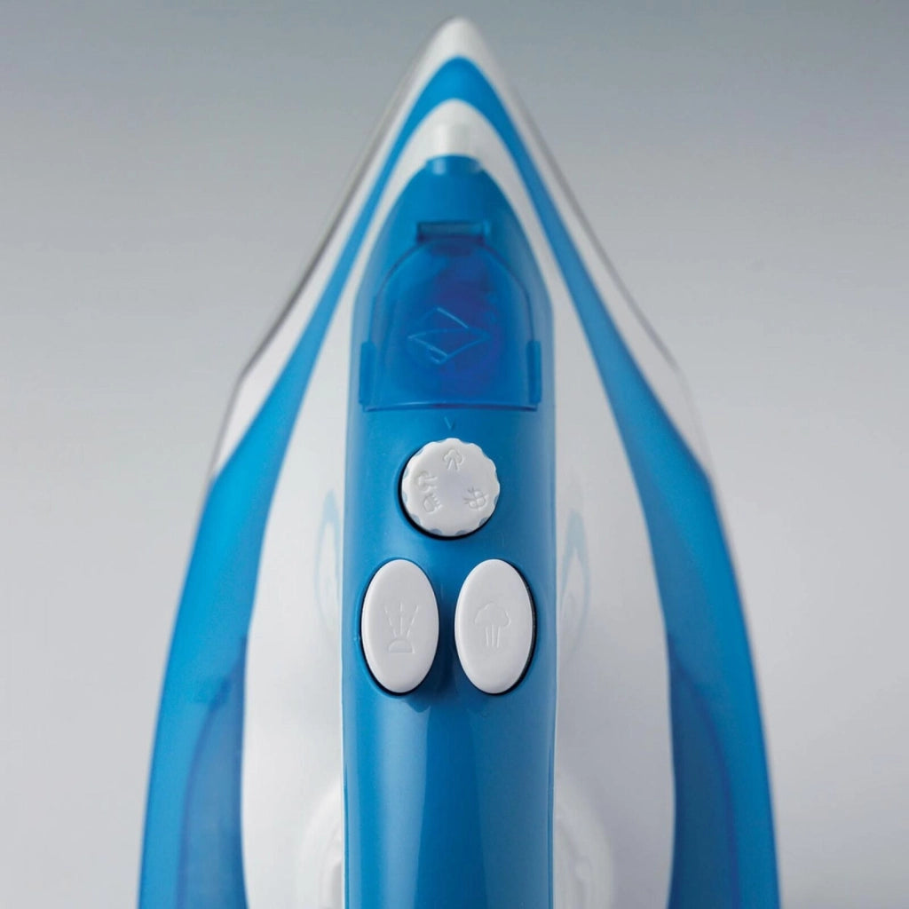 Ariete 6234 Steam Iron - Ferro da stiro con piastra in teflon - Colpo vapore 140 gr/min - Serbatoio 250 ml - 2000 W - Bianco e Azzurro