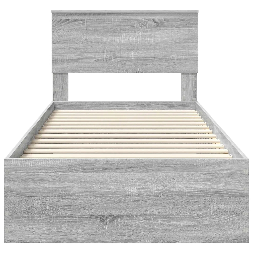 Struttura del letto Grigio Sonoma 90 x 200 cm Legno multistrato 3410945