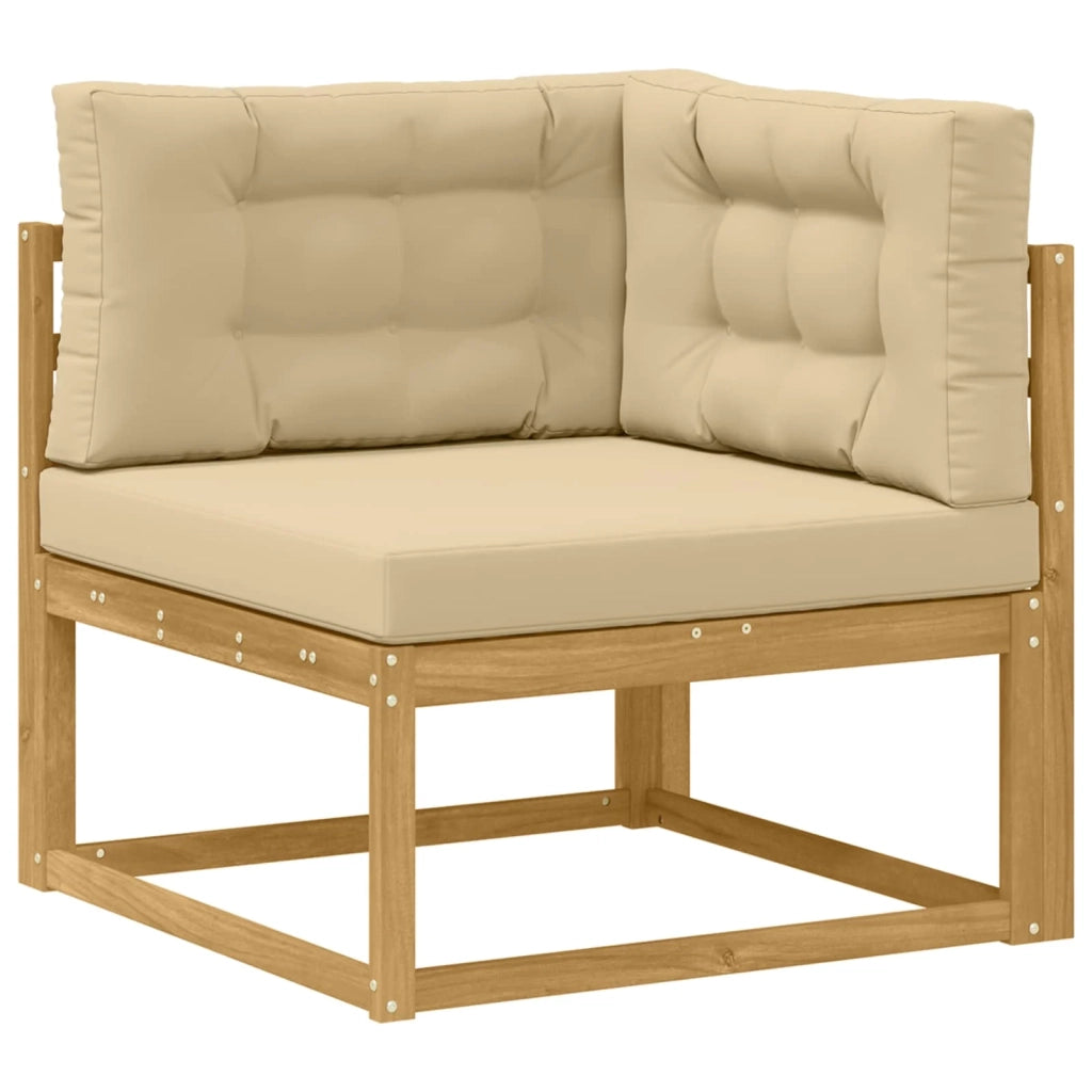 Set di divani da esterno 9 pz Bianco e Beige 3387047