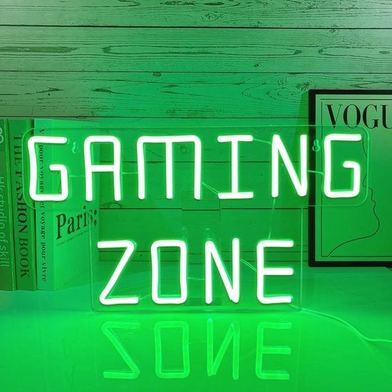 Zona di Gioco a Neon LED - Decorazione per Camera da Gioco e Camera da Letto - Connettore USB - Decorazione per Gamer