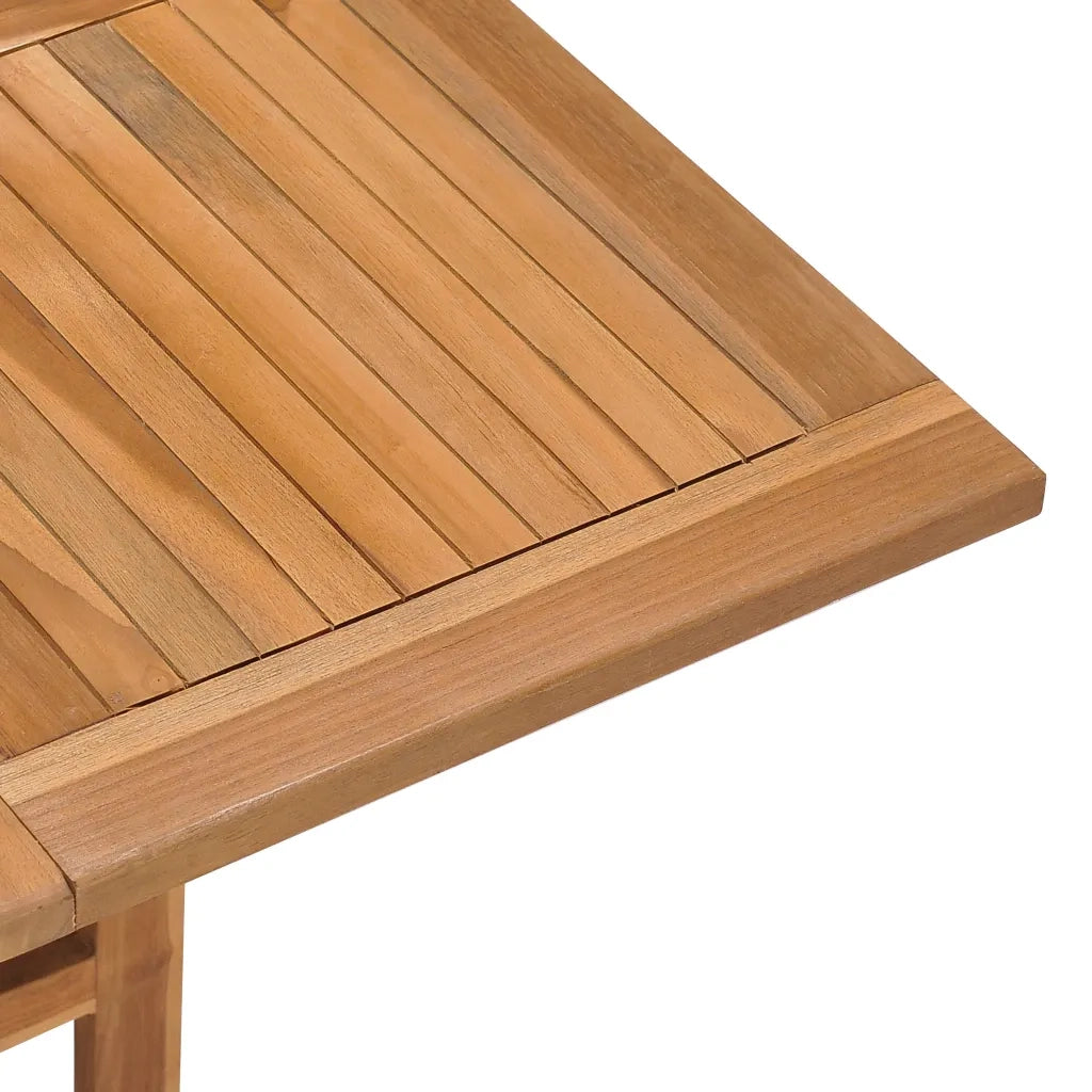Tavolo da Giardino-Tavolo da esterno Pieghevole 90x90x75 cm in Massello di Teak