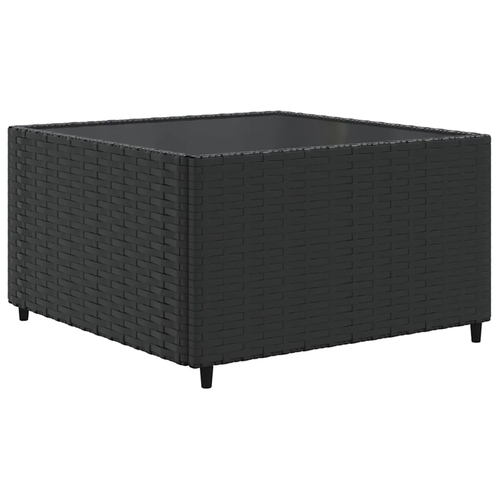 Set Salotto da Giardino con Cuscini 7pz Nero Polyrattan